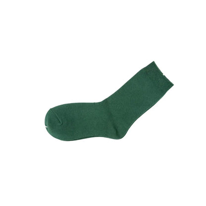 12 Pairs Green Premium Cotton School Socks
