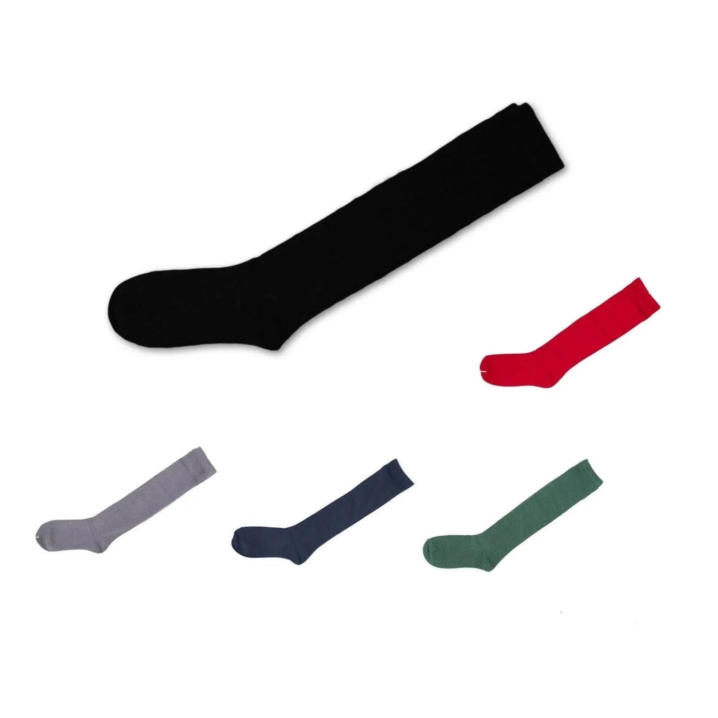 6 Pairs Girls School Knee High Cotton Socks Plain Socks 5-8 9-12 13-3