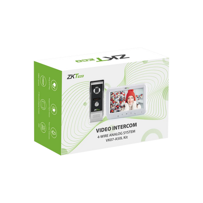 ZKTeco VK07-A50L Kit – 4-Wire Intercom Kit with Villa Door Station & Indoor Monitor