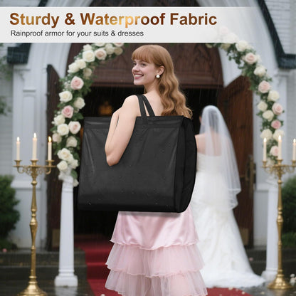 65" Long Garment Bags for Travel for Women 4" Gusseted Dress Bags for Gowns Waterproof Dress Protector Bag for Closet Storage Clothing Covers for Hanging Clothes Wedding Dresses Storage