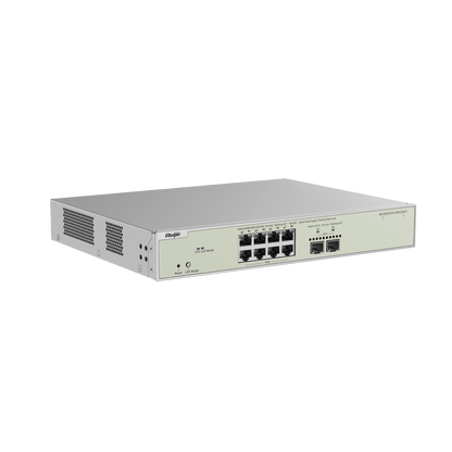 RG-NBS3300-8MG2XS-P 8-Port Multi-Gigabit Layer 2 Managed Switch – 8 PoE+ Ports, 2 × 10G SFP+ Uplinks, 240W PoE Budget, Enterprise-Class