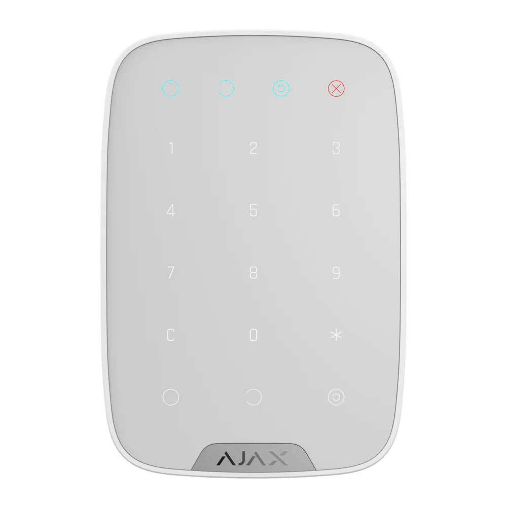 AJAX#30644 – Ajax KeyPad Jeweller Wireless Touch Keypad for Ajax Alarm Systems (White)