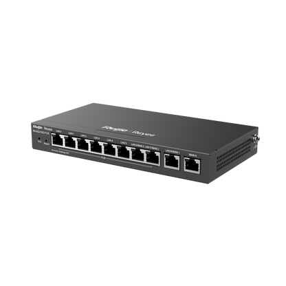 RG-EG210G-P-V3 Reyee Cloud Managed PoE Router – 10 Gigabit Ports, 8 PoE+ Ports, 200 Users, 600 Mbps Throughput