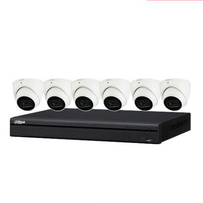 Dahua DH-IPC-HDW3666EMP-S-AUS 6 Cameras with 8 CH AI NVR NVR4108HS-8P-AI/ANZ System (6MP Camera) CCTV Kit