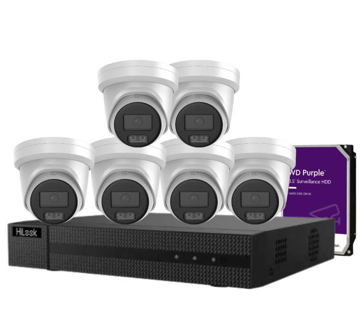 HiLook IPC-T561H-MU 6MP Hi-Color CCTV Kit with 8-Channel PoE NVR and HDD | Up to 8 Cameras | SKU: IPC-T561H-MU-8KIT
