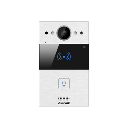 Akuvox R20A-2 2-Wire SIP Video Door Phone | 1-Button Outdoor Station with 2MP Camera, RFID, IP65 – Narrow Space Surface/Flush Mount