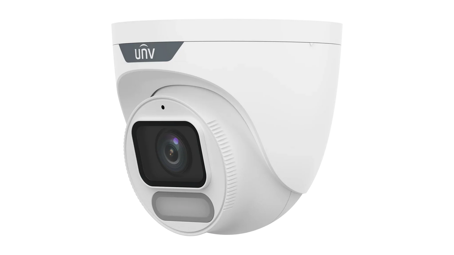 Uniview IPC3636SE-ADF28K-WP-I1 6MP OwlView Plus ColorHunter Turret Network Camera with Wise-ISP & Warm Light (2.8mm Lens)