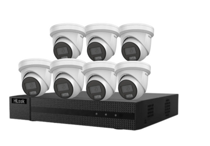 HiLook Up-To x8 6MP CCTV Kit with 8-Channel 4K NVR, IPC-T361H-MU#AUS AI Cameras, Built-In Microphone & HDD – Complete Surveillance Solution