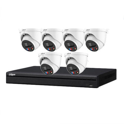 Dahua TIOC 3.0 AI 6-Camera 8MP Surveillance Kit with 8CH NVR4108HS-8P-AI/ANZ WizSense NVR & HDD (DH-IPC-HDW3849H-AS-PV-S2)