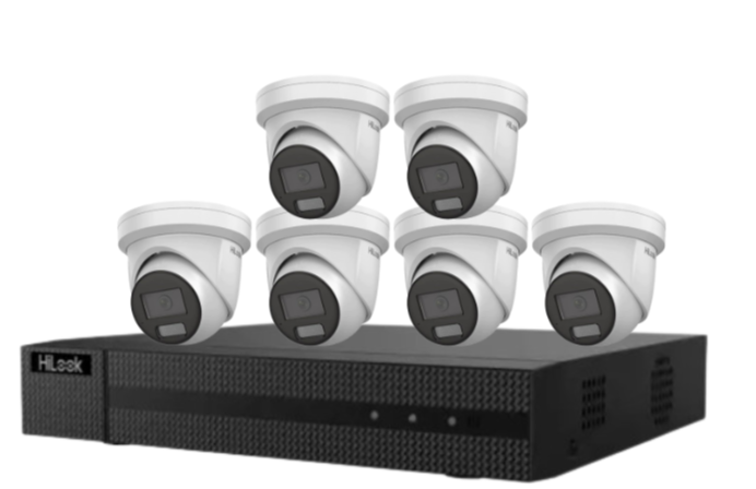 HiLook IPC-T282H-MU  (REPLACED BY T381H)  8MP AI Fixed Turret Network CCTV Camera 4K Kit – 8 Cameras + 8CH PoE NVR + HDD