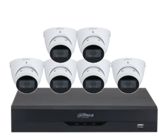 Dahua x8 4MP AI CCTV Kit with 8-Channel WizSense NVR, Vari-Focal Eyeball Cameras & HDD – IPC-HDW3441T-ZAS + DHI-NVR4108HS-8P-AI/ANZ