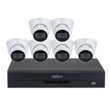 Dahua x8 4MP AI CCTV Kit with 8-Channel WizSense NVR, Vari-Focal Eyeball Cameras & HDD – IPC-HDW3441T-ZAS + DHI-NVR4108HS-8P-AI/ANZ