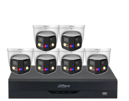 Dahua x8 8MP AI Full-Colour 180° TIOC Duo CCTV Kit with Dual-Lens WizSense Cameras, 8-Channel PoE NVR & HDD – DH-IPC-PDW3849-A180-AS-PV-ANZ-1