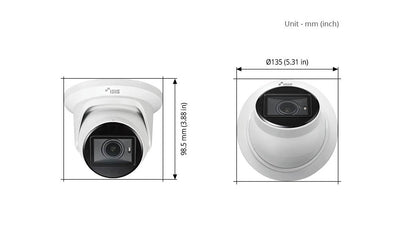IDIS DC‑D4532WERA 5MP AI IR Turret Camera | H.265, NDAA Compliant, DirectIP, Motorised Zoom