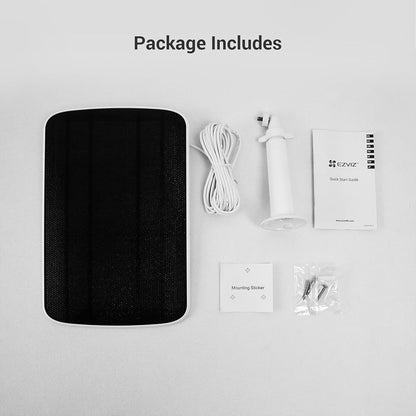 EZVIZ Solar Panel-E | High-Efficiency Type-C Solar Charger for EZVIZ Battery Cameras | Weatherproof IP65, 6.18W Output, 4m Cable