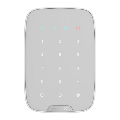 AJAX#30646 – Ajax KeyPad Plus Jeweller Wireless Touch Keypad with Encrypted Contactless Access (White)