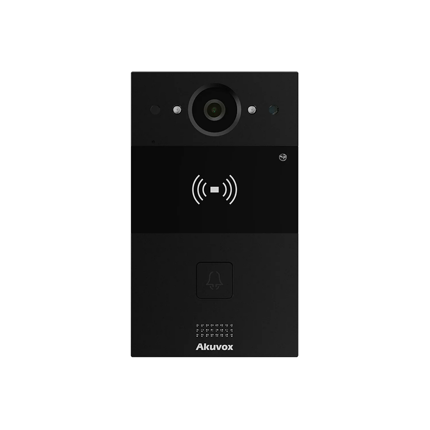 Akuvox R20A Black Compact IP Video Door Phone – Single Button, 2MP Wide-Angle Camera, SIP/ONVIF, PoE, Vandal-Resistant, Surface & Flush Mount