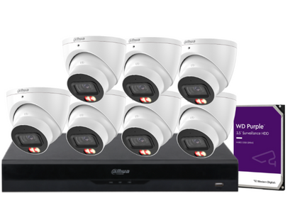 Dahua 8-Camera 6MP CCTV Kit with 8-Channel PoE AI NVR, IPC-HDW3667EM-S-IL-ANZ WizSense Network Cameras | Smart Surveillance for ANZ