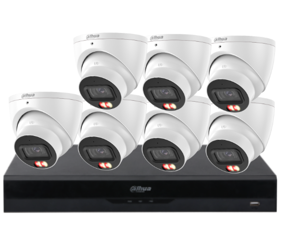 Dahua 8-Camera 6MP CCTV Kit with 8-Channel PoE AI NVR, IPC-HDW3667EM-S-IL-ANZ WizSense Network Cameras | Smart Surveillance for ANZ