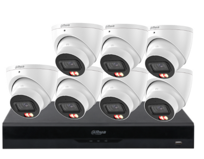 Dahua 8-Camera 6MP CCTV Kit with 8-Channel PoE AI NVR, IPC-HDW3667EM-S-IL-ANZ WizSense Network Cameras | Smart Surveillance for ANZ