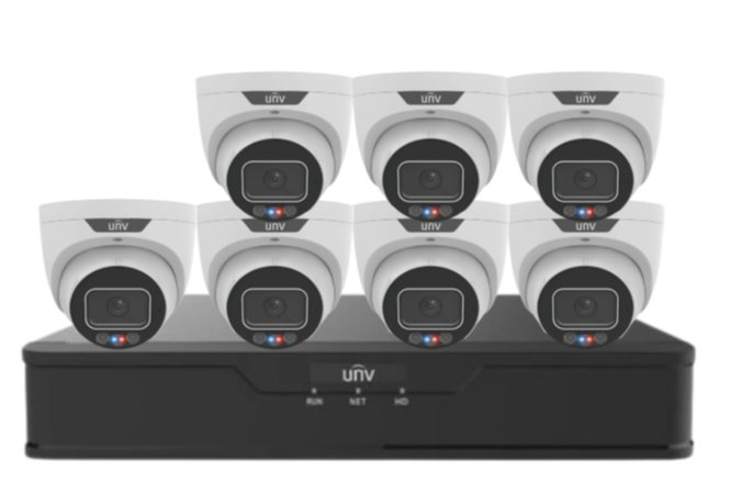 Uniview 8MP CCTV Kit – Up to x8 Cameras with 8-Channel NVR and HDD (8MP Triguard Series IPC3638SS-ADF28KMC-I )