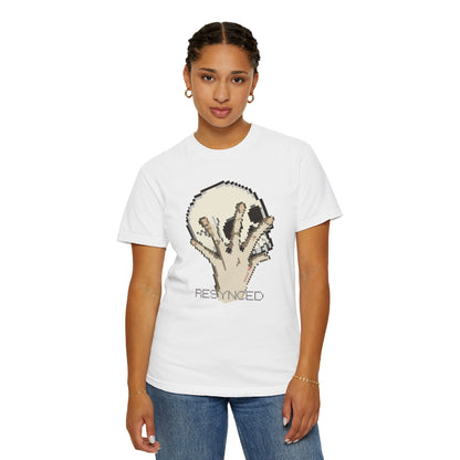 Pixel Hand Tee - Retro Glitch Skull Graphic T-Shirt | Designed by Aprasi