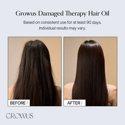 Split view of straight dark hair before and after, smoother shinier strands
