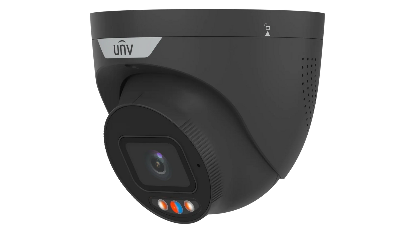 Uniview IPC3638SS-ADF28KMC-I1 8MP Triguard Smart Eyeball Network Camera – Fixed Dome with Audible/Visual Alarm, PoE, IP67 Rated, (Black/White)