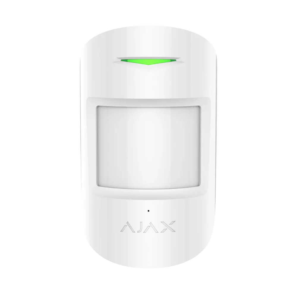 AJAX#30614 Ajax CombiProtect Jeweller Wireless Motion & Glass Break Detector – White / Black | PIR & Acoustic Security Sensor