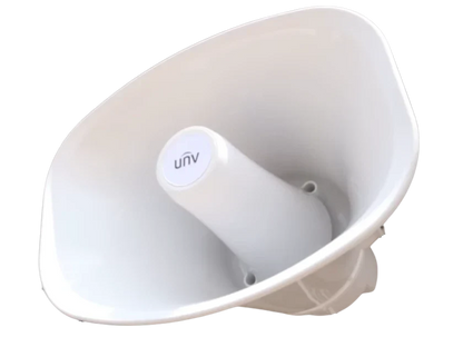 Uniview IPS302030-S 30W Outdoor Horn IP Speaker with PoE, Two-Way Audio & IP66 Weatherproof Design