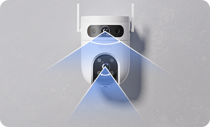 EZVIZ H9c Dual 2K Dual-Lens Pan & Tilt Wi-Fi Camera – Smart All-Round Home Security with AI Detection – Dual‑Lens 360°