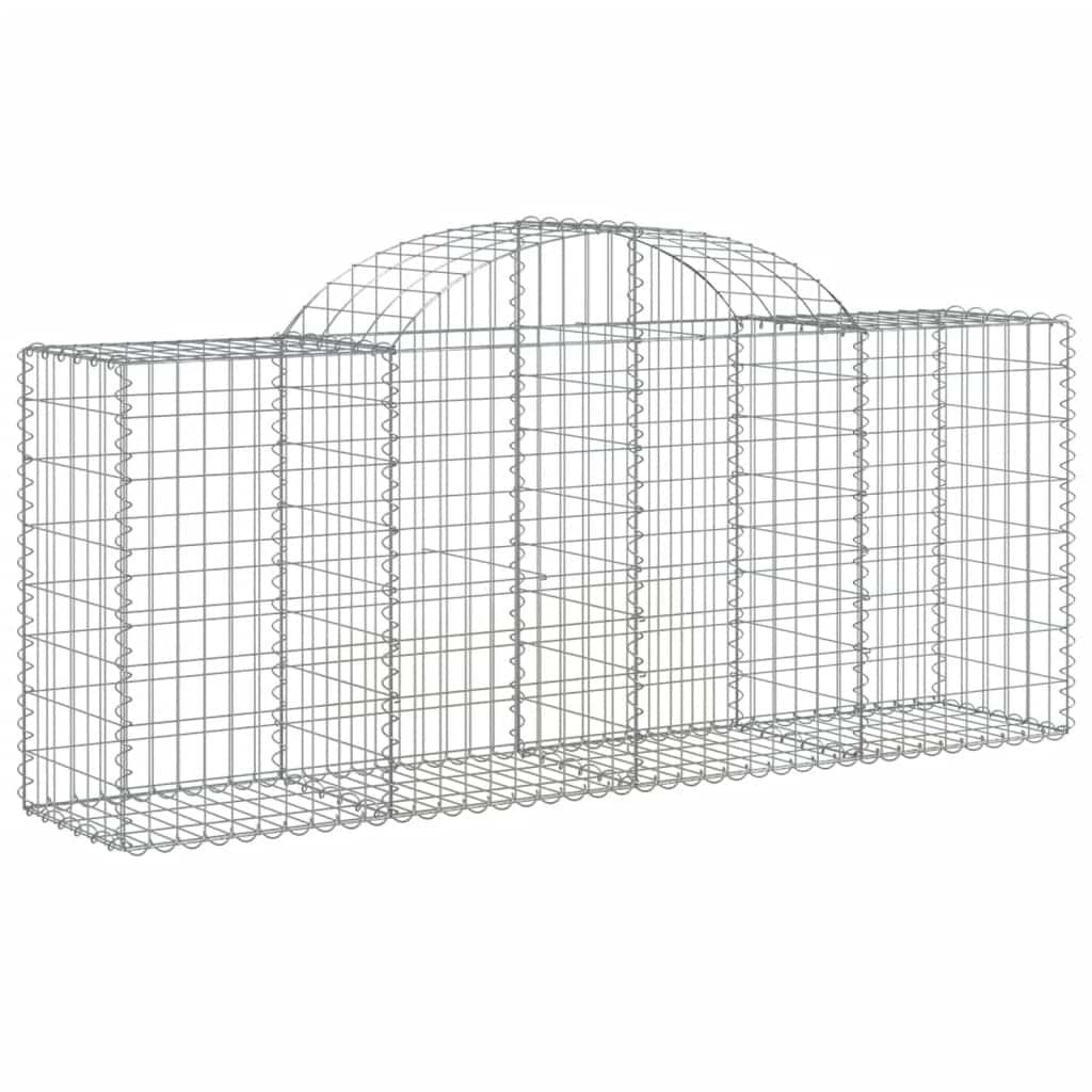 Galvanized arched gabion basket set of 3, wire grid cages for filling