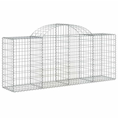 Galvanized arched gabion basket set of 3, wire grid cages for filling
