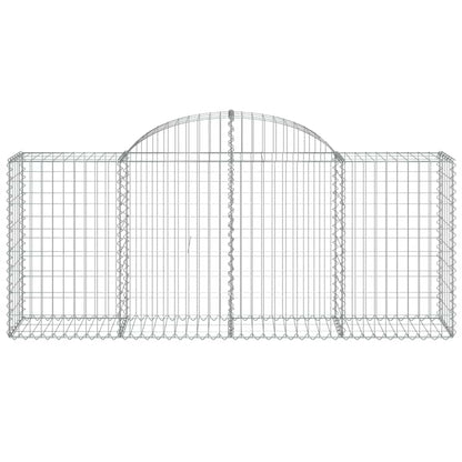 Galvanized arched gabion basket with curved top, wire mesh cage frame