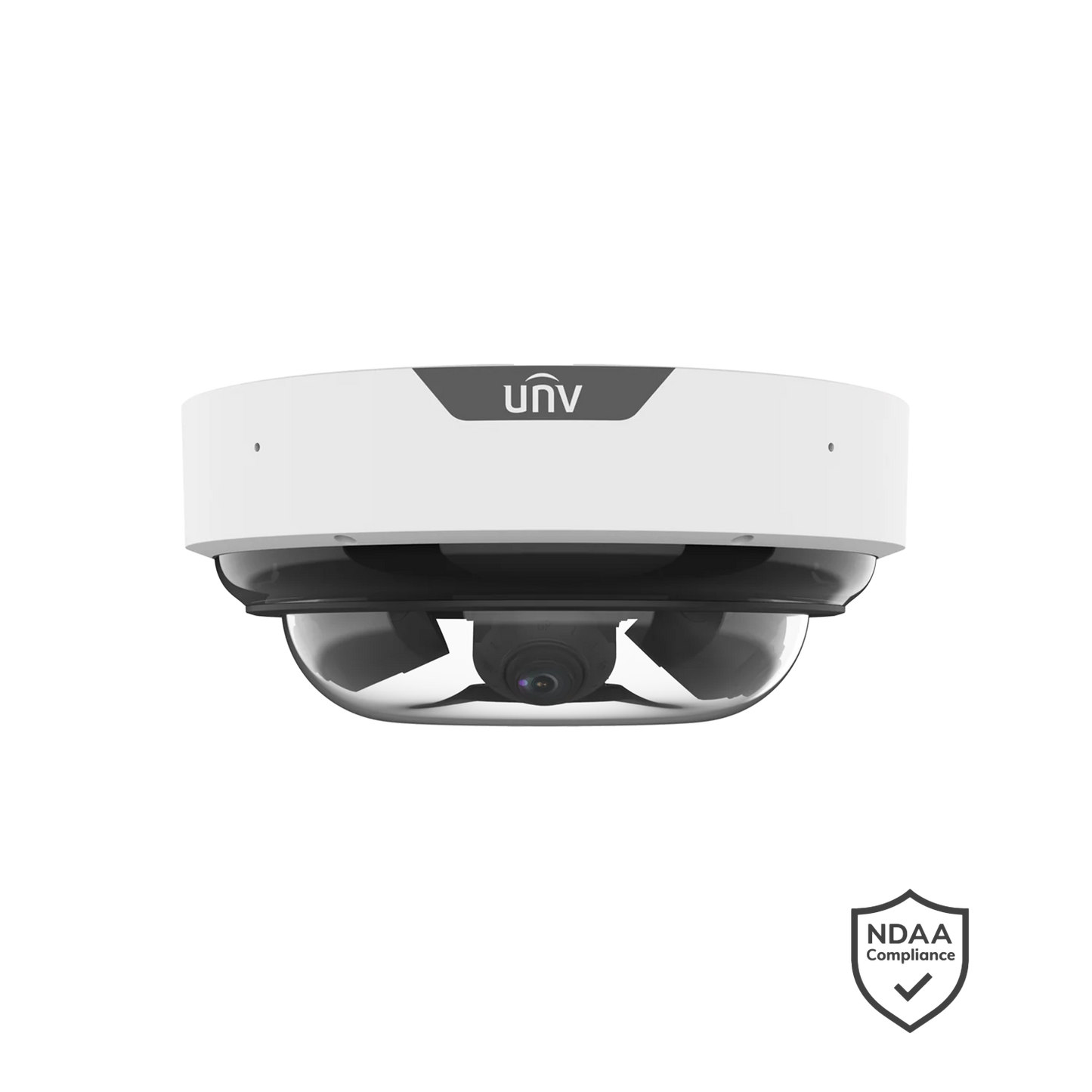 Uniview IPC8645EA-ADZKM-I1 4 x 5MP MultiView Wise-ISP VF IR Dome Network Camera, 20MP Super Startlight IR 4-Directional Panoramic, Pro Series