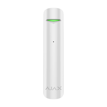 AJAX#30627 Ajax GlassProtect Jeweller Wireless Glass Break Detector – White / Black | Indoor Acoustic Glass Break Sensor