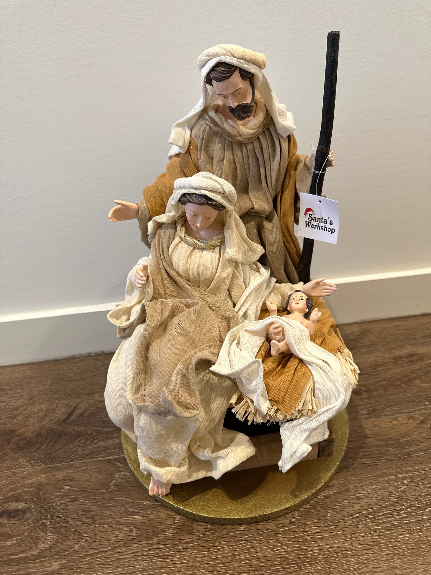 13.5" Handmade Christmas Nativity Set with Holy Family, 3 Wise Men & Angel – 35cm Religious Christian Home Decor & Holiday Gifts
