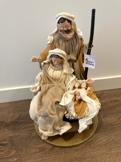 13.5" Handmade Christmas Nativity Set with Holy Family, 3 Wise Men & Angel – 35cm Religious Christian Home Decor & Holiday Gifts