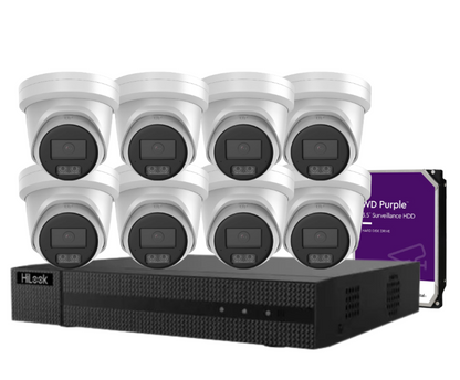 HiLook IPC-T561H-MU 6MP Hi-Color CCTV Kit with 8-Channel PoE NVR and HDD | Up to 8 Cameras | SKU: IPC-T561H-MU-8KIT