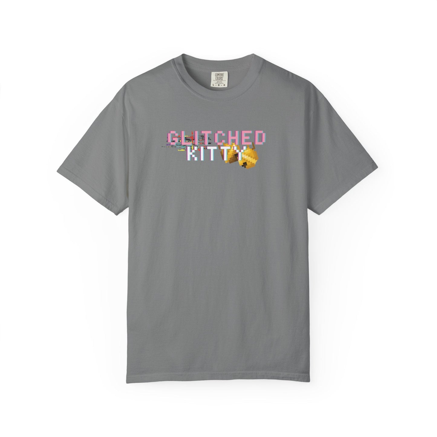 Glitched Kitty Tee Retro Pixel Cat Graphic Tee  Glitchcore