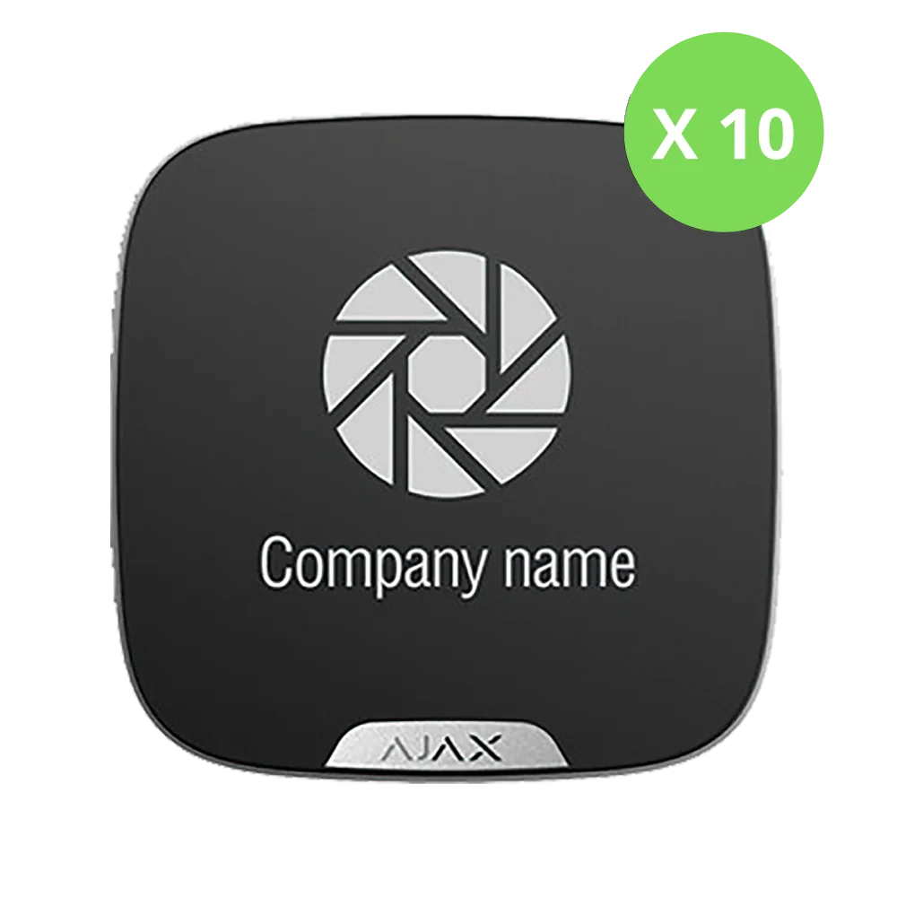 AJAX Brandplate for StreetSiren DoubleDeck (10 Pack) White/Black Custom Faceplates – AJAX#20380
