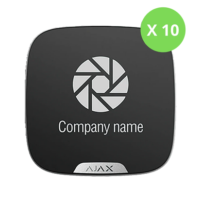 AJAX Brandplate for StreetSiren DoubleDeck (10 Pack) White/Black Custom Faceplates – AJAX#20380
