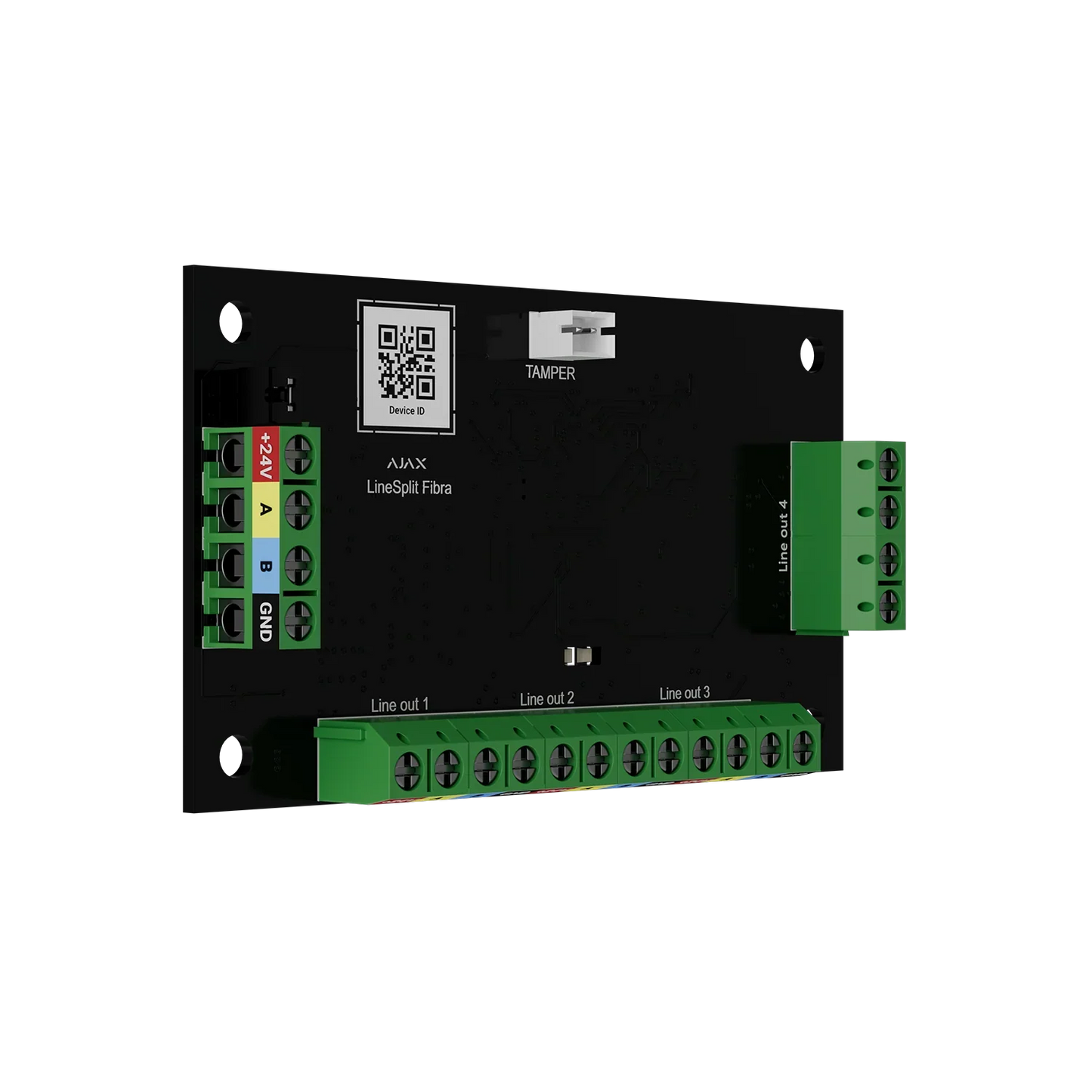 AJAX#57204 Ajax Superior LineSplit Fibra 4-Way Fibra Line Splitter Module, Wired Security System Expansion Module