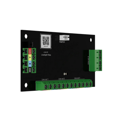 AJAX#57204 Ajax Superior LineSplit Fibra 4-Way Fibra Line Splitter Module, Wired Security System Expansion Module