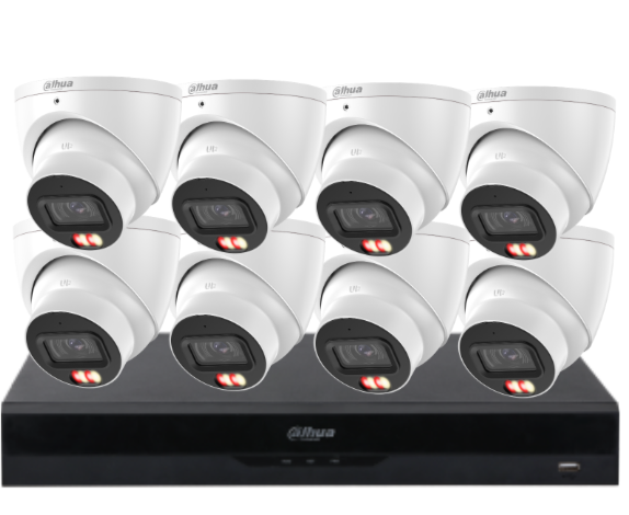 Dahua 8-Camera 6MP CCTV Kit with 8-Channel PoE AI NVR, IPC-HDW3667EM-S-IL-ANZ WizSense Network Cameras | Smart Surveillance for ANZ