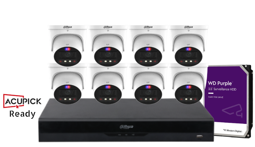 Dahua AcuPick Ready 8MP TiOC PRO Turret CCTV Kit – DH-IPC-HDW3849H-ZAS-PV-ANZ-S2 | 4/8/16 Cameras + 16CH NVR + HDD | AI Smart Surveillance System