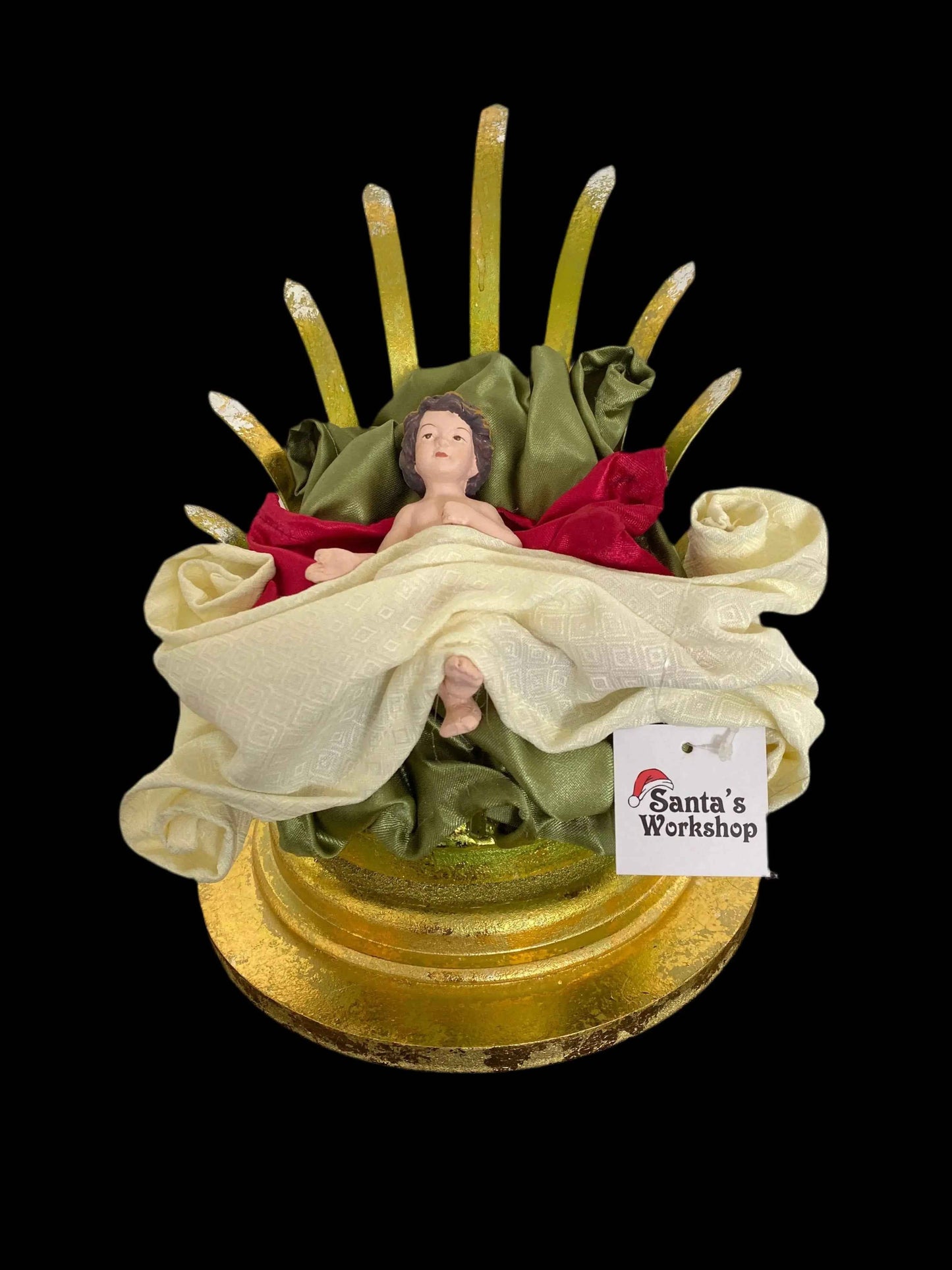 🎄 26cm Christmas Nativity Ornament with Baby Jesus & Manger – Religious Christian Christmas Decoration, Holy Family Holiday Home Decor ✨