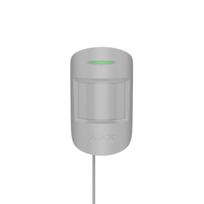 AJAX#44408 Ajax Superior MotionProtect Plus Fibra Wired PIR &amp; K-Band Microwave Motion Detector – White / Black