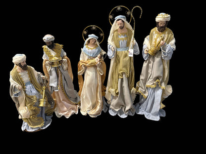 24.5” Large Christmas Religious Handmade Nativity Set with Three Wise Men (approx. 65 cm)