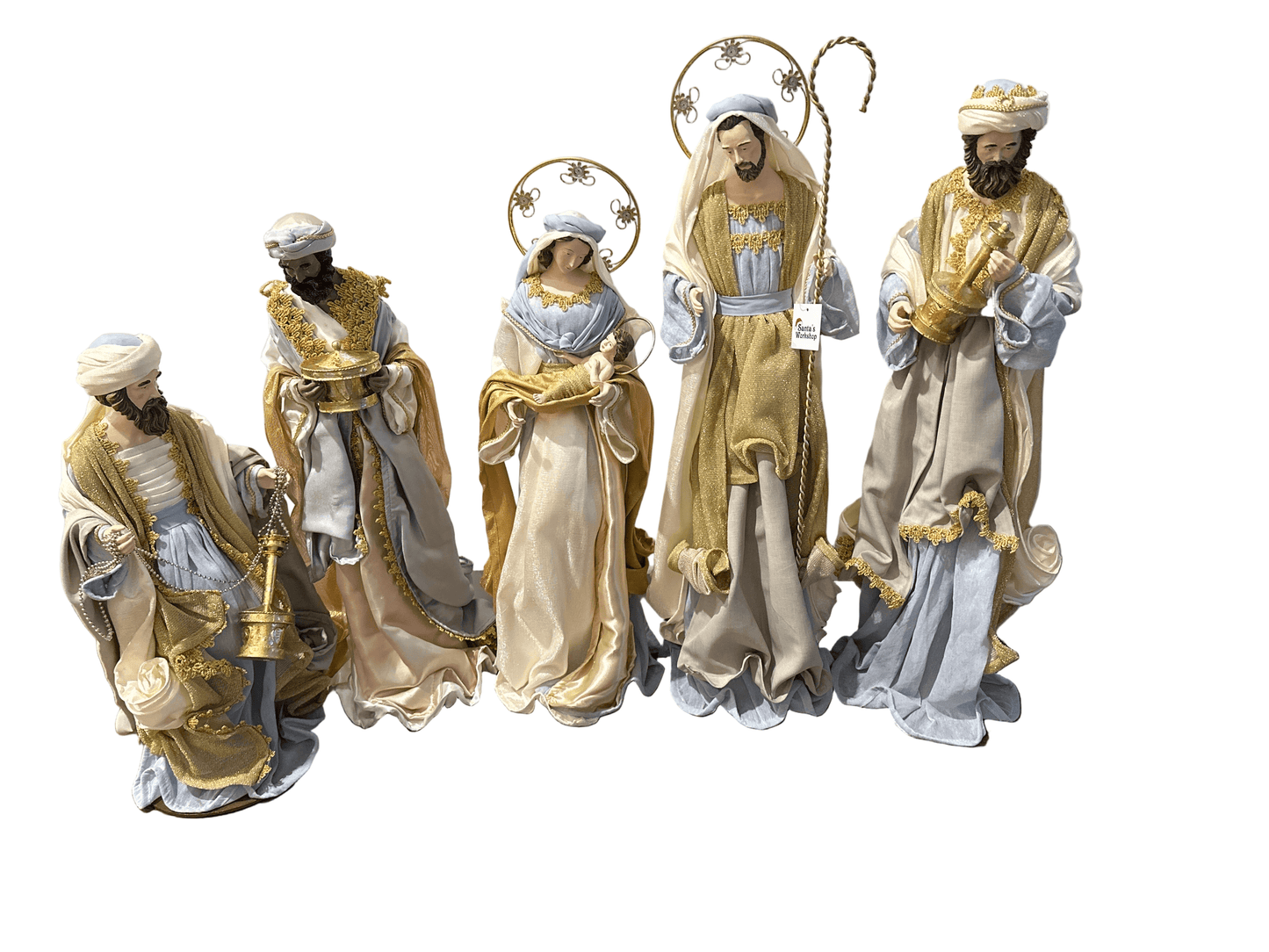 24.5” Large Christmas Religious Handmade Nativity Set with Three Wise Men (approx. 65 cm)